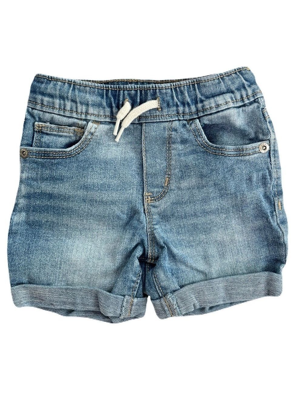 🩵4/$20 Old Navy Toddler‎ Kids Boys Blue Denim Jean Shorts 18-24m